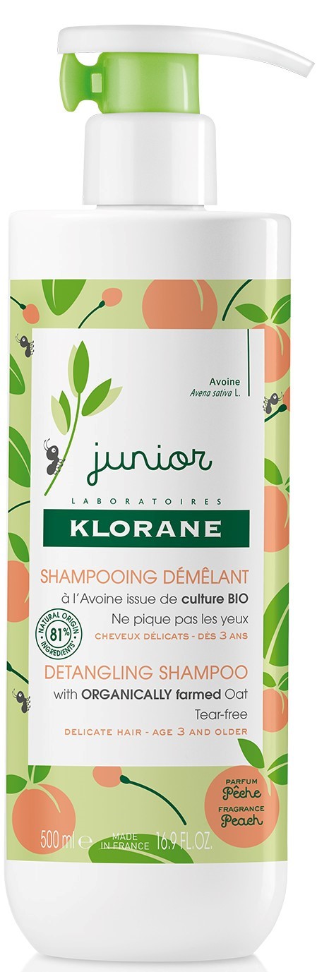 Klorane Júnior Champô Desembaraçador de Pessêgo 500ml