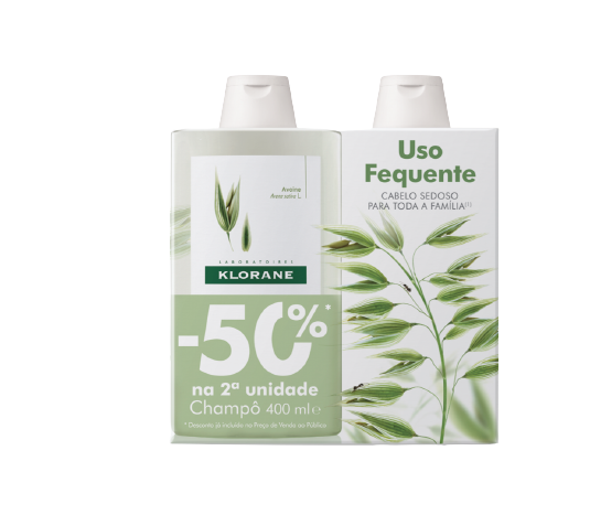 Klorane Capilar Champô Extrato de Aveia 2 x 400 mL