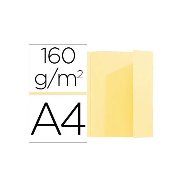 Exacompta Classificador de Cartolina Din A4 Amarelo 160g/m2 c/ Aba Interior 100 Un.