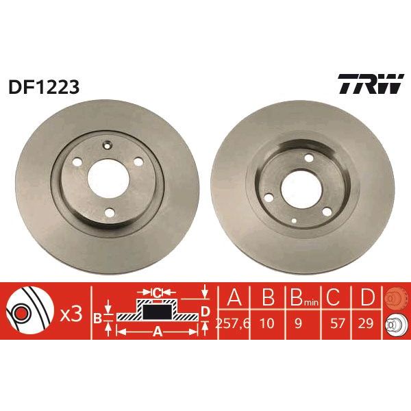 TRW Disco de Travão - DF1223