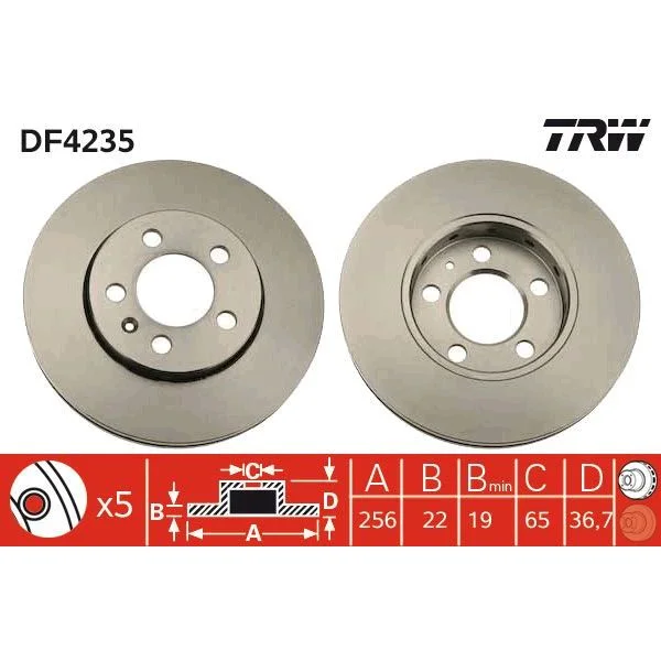 TRW Disco de Travão - DF4235