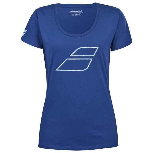 Babolat Exercise Flag Short Sleeve T-shirt Azul L Mulher