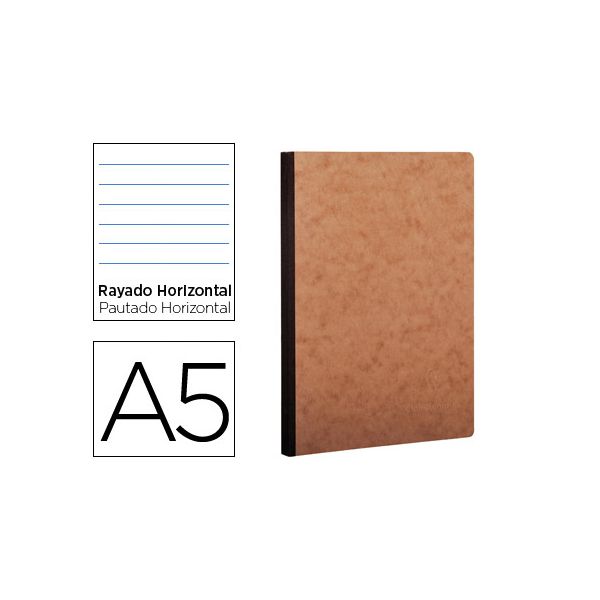Clairefontaine Caderno Moleskine Capa Cartolina A5 Pautado 96F Kraft - OFF078614CE