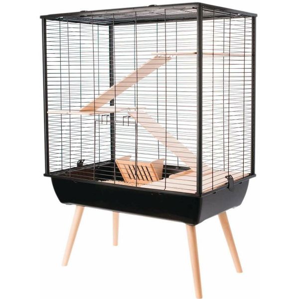 Zolux Gaiola para Roedores Neo Cozy H80 Preta 78x48x80 cm