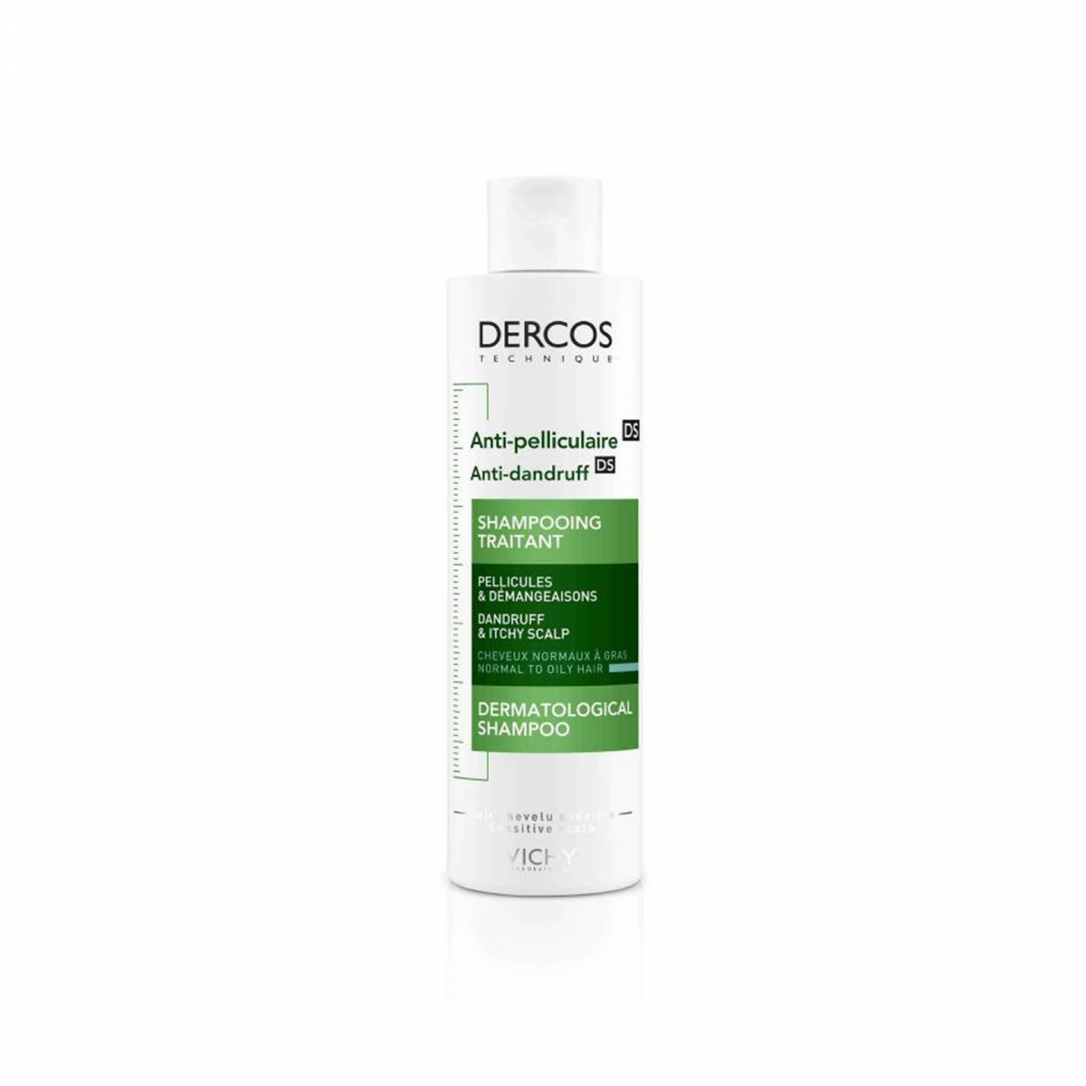 VICHY DERCOS CHAMPÔ TRATAMENTO ANTICASPA CABELOS NORMAIS A OLEOSOS 200ML | WOWFARMA