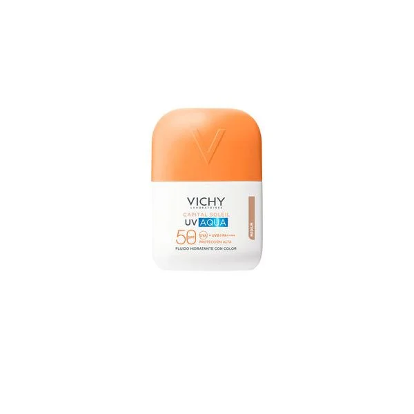 Protetor Solar Vichy Capital Soleil UV Aqua Fluido Hidratante com Cor FPS50 Médio 50ml