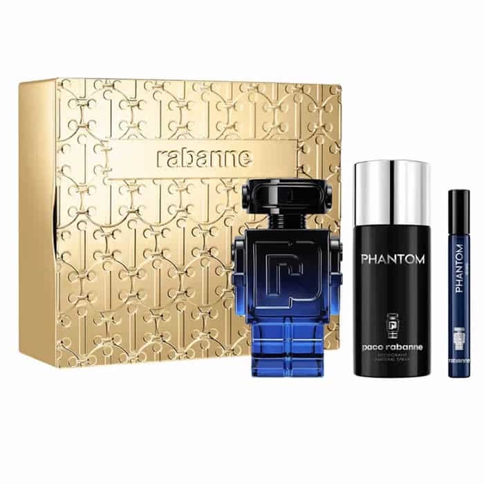 Paco Rabanne Phantom Intense Eau De Perfume Spray 100ml Set 3 Produtos