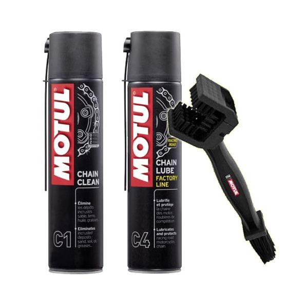 MOTUL Pack Limpeza Corrente C1+C4+Escova