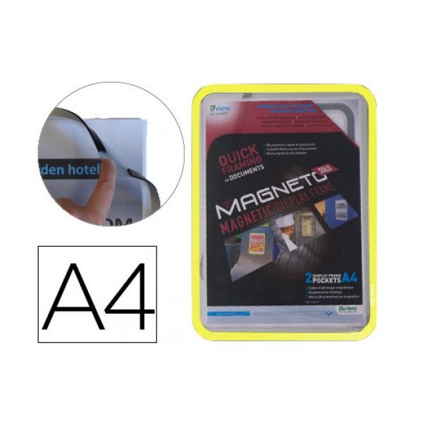 Tarifold Moldura Porta Anúncios Magnética DIN A4 Amarela - L76188