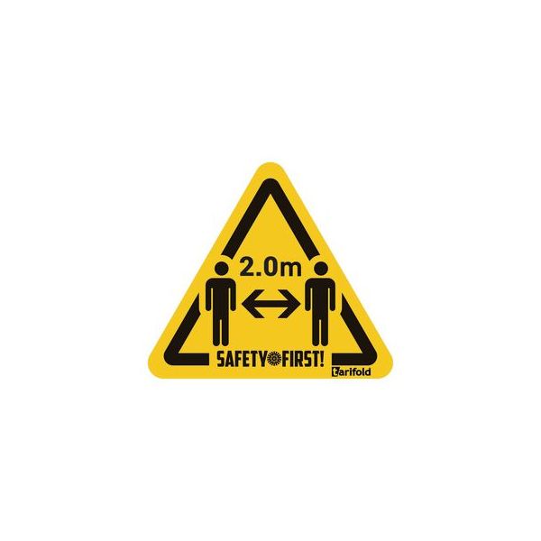 Tarifold Etiqueta Autoadesiva ?aviso p/ Distância de Segurança 2 M?, Vinil Laminado, 150 X 170 mm