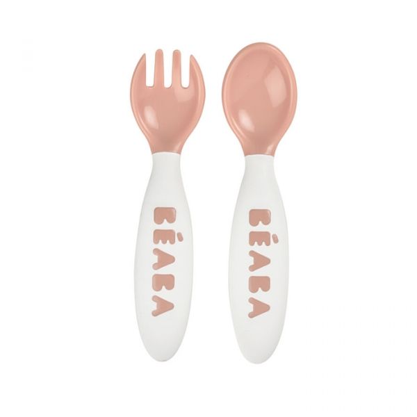 Béaba Conjunto Garfo+Colher 2º Estágio Rosa - BB913400