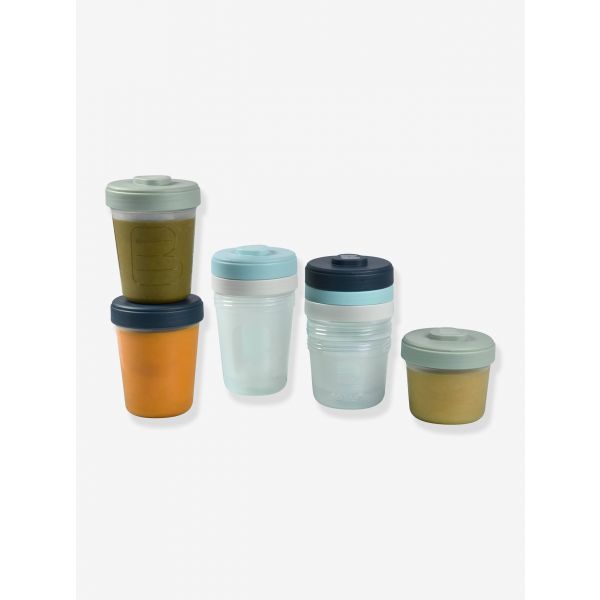 Beaba Conjunto de 4 frascos 150 ml + 4 frascos 250 ml Azul