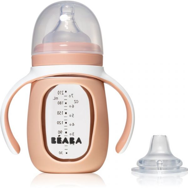 Beaba Learning Bottle 3 In 1 Learning Bottle Copo de Aprendizagem 3 em 1 Old Pink 210 ml