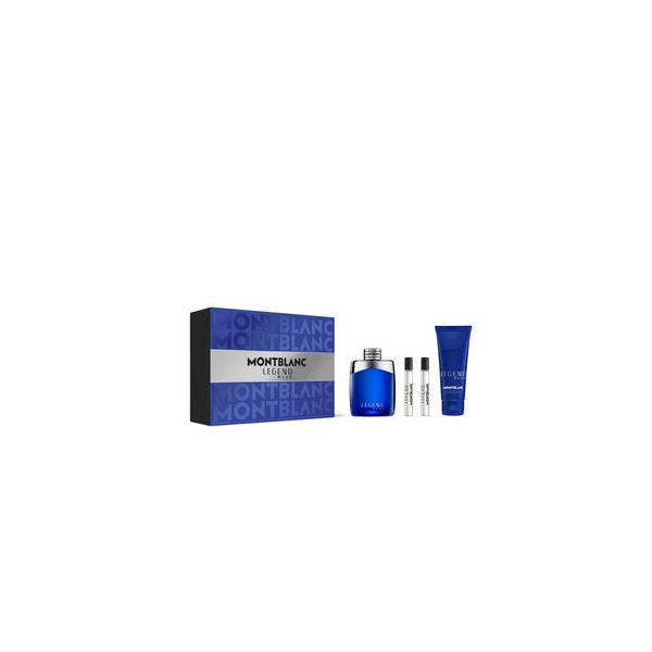 Montblanc Legend Blue Man Eau de Parfum 100ml + Gel de Duche 100ml + Mini Eau de Parfum 7.5ml + Mini Eau de Parfum 7.5ml Coffret