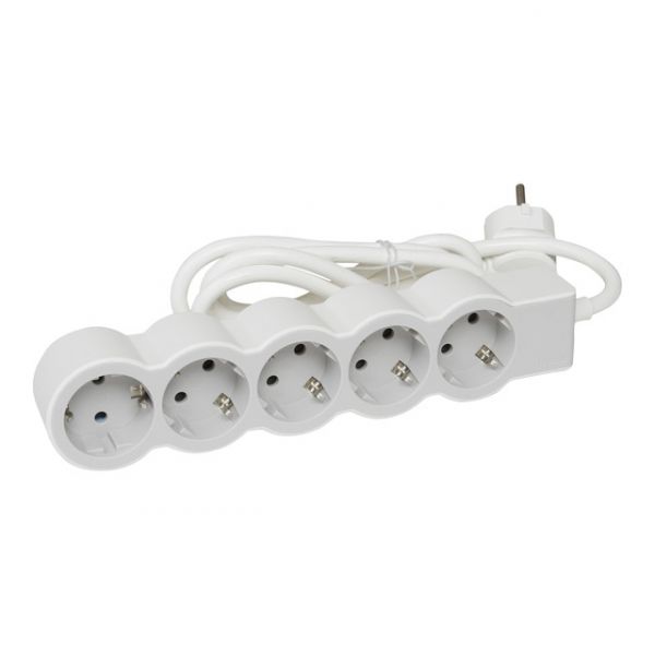 Legrand Bloco 5 Tomadas 2p + T 1.5m Branco/cinz.