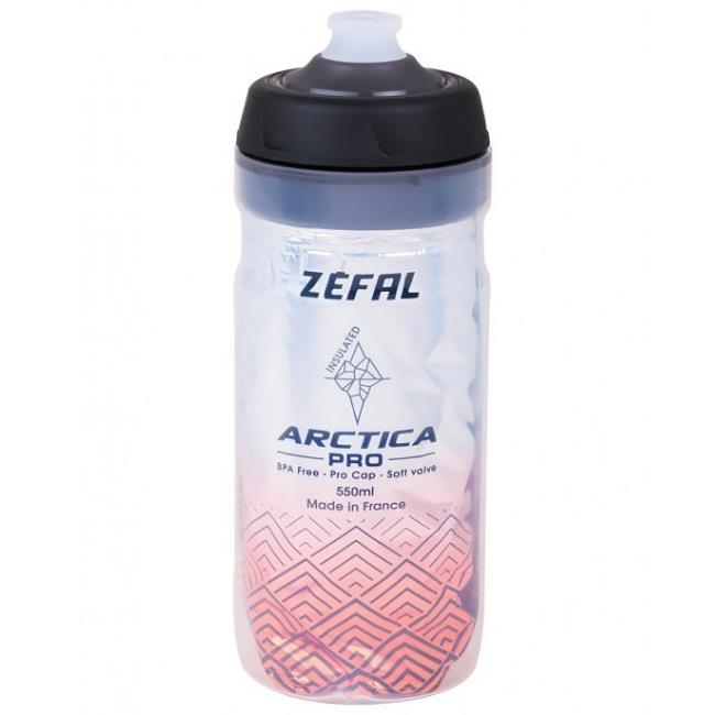 BIDON DE AGUA P/BIC ZEFAL ARCTICA PRO 55 CINZA/VERMELHO 550ML