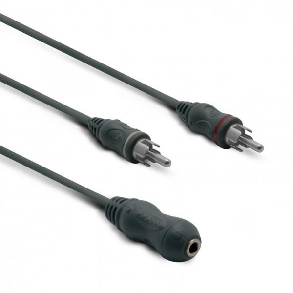 METRONIC Adaptador Áudio Jack Estéreo 3.5mm Macho/2 RCA Macho 0.1m 360055