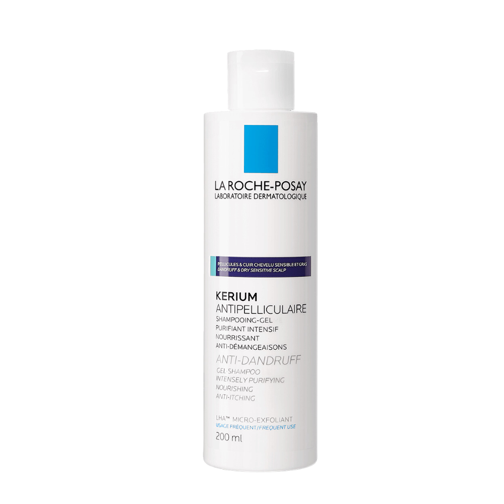 La Roche-Posay Kerium Couro Cabeludo Sensível E Oleoso Shampoo-Gel Anticaspa 200ml