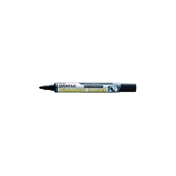 Pentel 12 un. Marcadores Permanentes Maxiflo NLF50 4,5mm Preto - NLF50-A