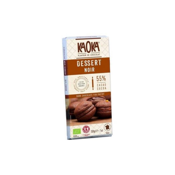 Kaoka Chocolate Preto Culinária 55% Cacau Bio Fair Trade