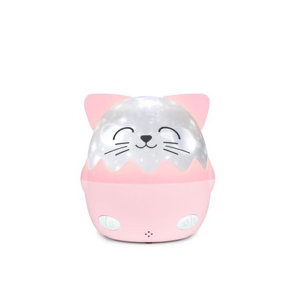 BigBen Mia Luz Noturna Musical Sem Fios Gato NLPKIDSCAT Branco/Rosa
