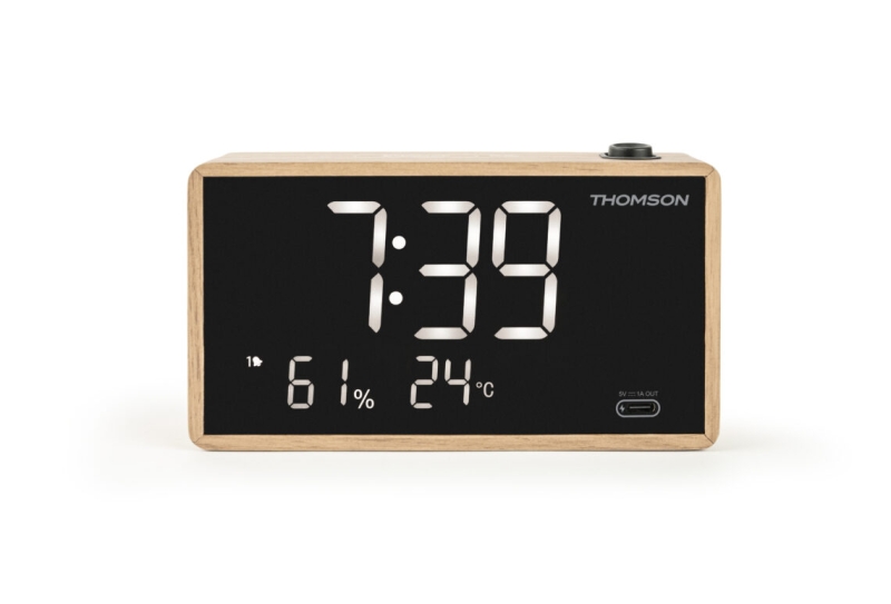 Thomson Rádio Relógio Despertador CP202T com Projeção e Temperatura