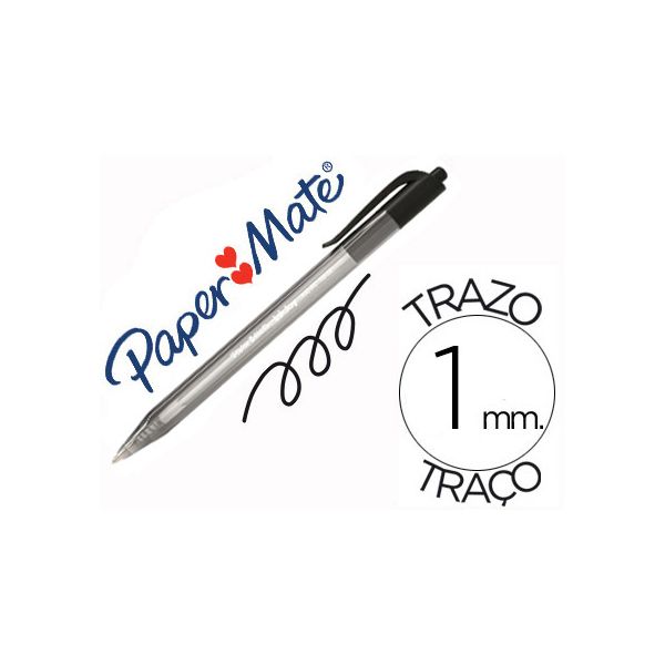 Paper Mate Esferográfica Inkjoy 100 Retrátil Preta 1.0 mm - S0957030