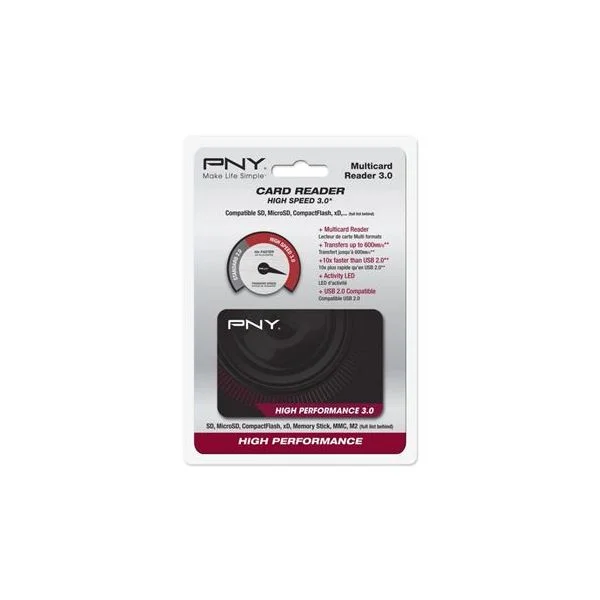 PNY Leitor Cartões USB 3.0 - FLASHREAD-HIGPER-BX