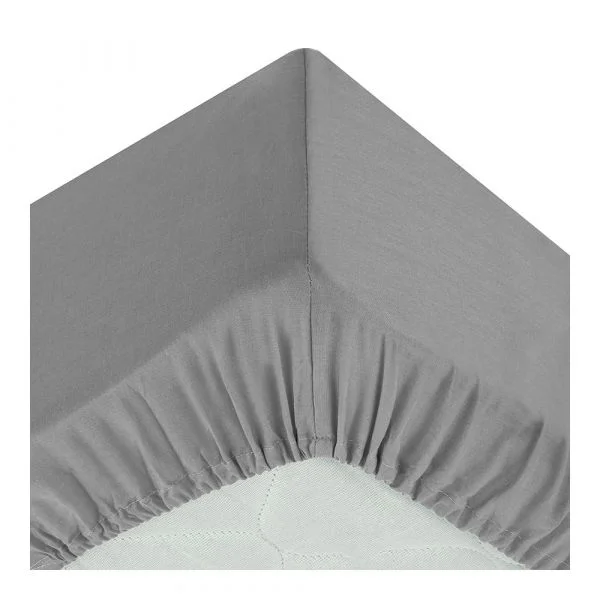 Atmosphera Lençol Ajustável Cor Cinza 90x190cm