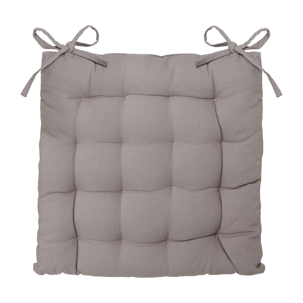 Almofada para cadeira estilo bolacha cor castanho claro 38x38cm
