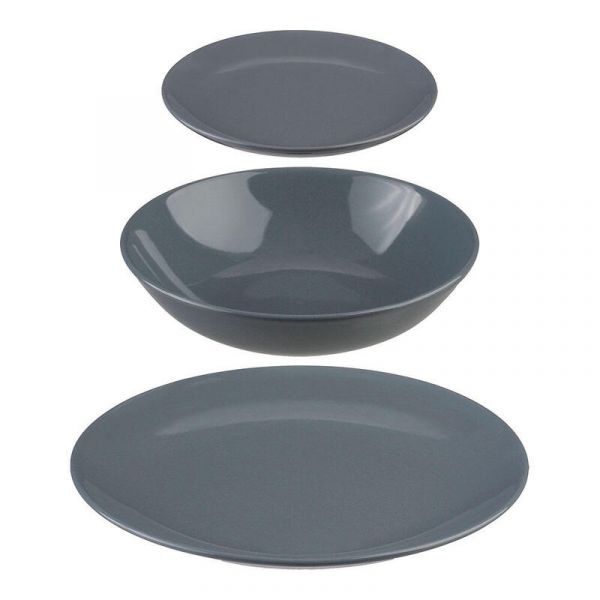 Conjunto de Jantar 18 Peças Cinzento 77091