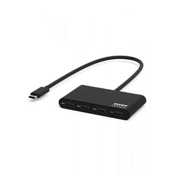 Port Designs 900147 hub de interface USB Type-C 5000 Mbit/s Preto