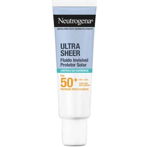 Protetor Solar Neutrogena Ultra Sheer Fluído Invisível Pele Oleosa SPF50+ 50ml