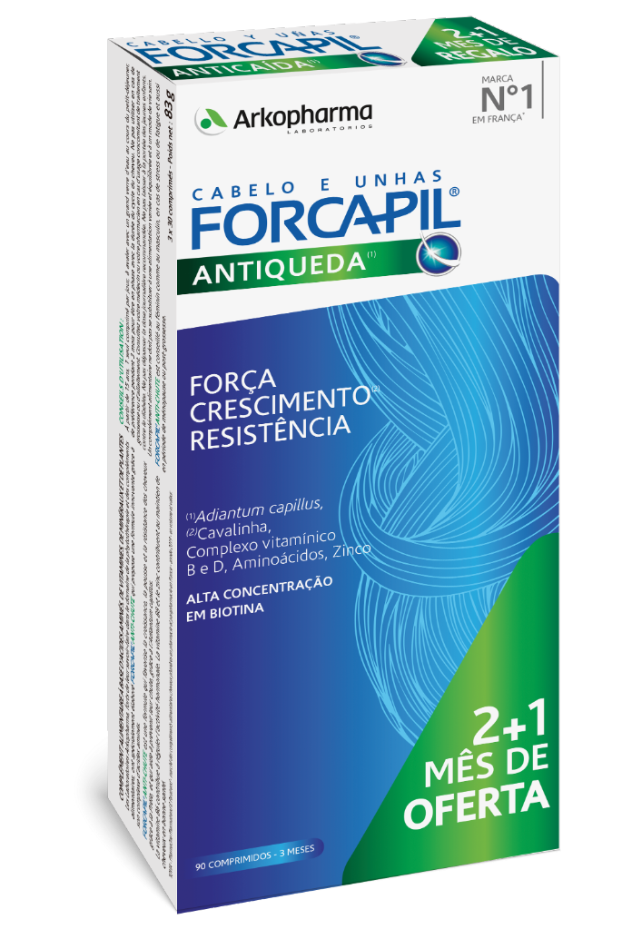 Forcapil Antiqueda 30 comp Pack 2+1