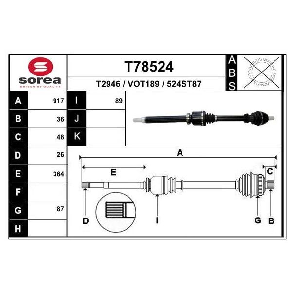 EAI Transmission / Volvo c30 Manu. - T78524