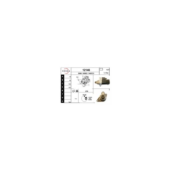 Eai Motores de Arranque / Audi a3 1.6 Ess 12146