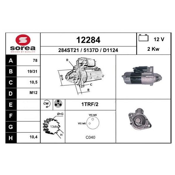 EAI Motor de Arranque - 12284