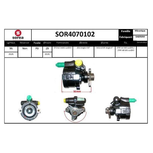 Eai Bomba de Direcção Assistida / Nissan Opel - SOR4070102