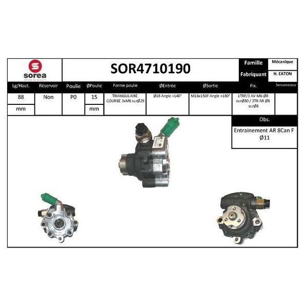 Eai Bomba de Direcção Assistida / Ford - SOR4710190