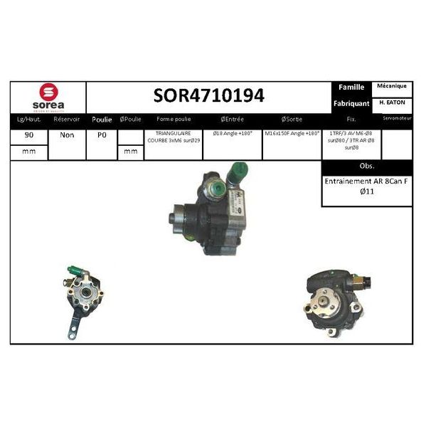 Eai Bomba de Direcção Assistida / Ford - SOR4710194