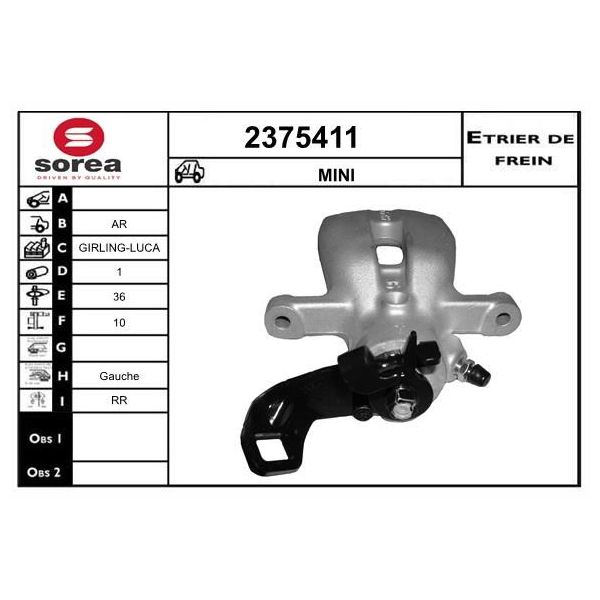 Eai Pinça de Freio Mini / Ar - 2375411