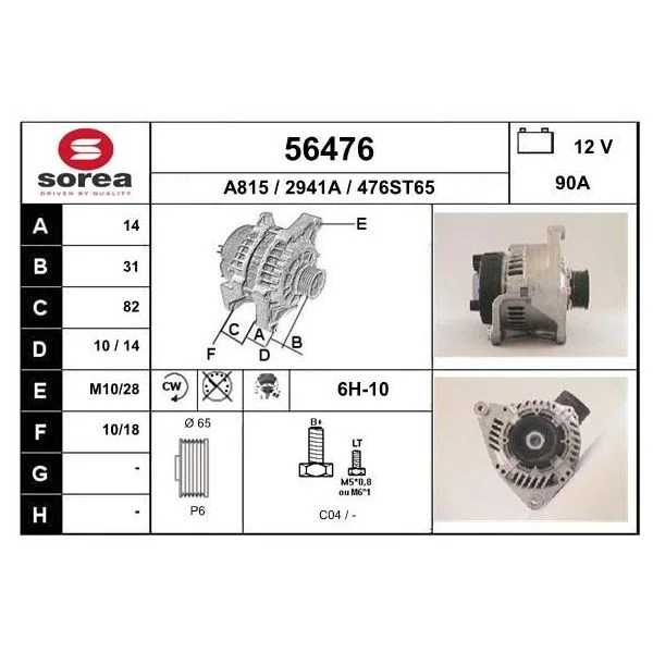 Eai Alternador / 80 100 56476