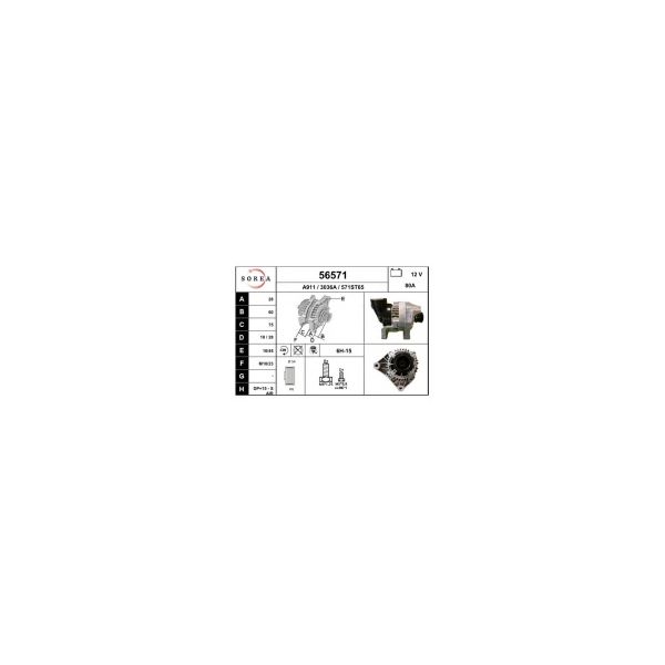 Eai Alternador / Bmw 320i 56571