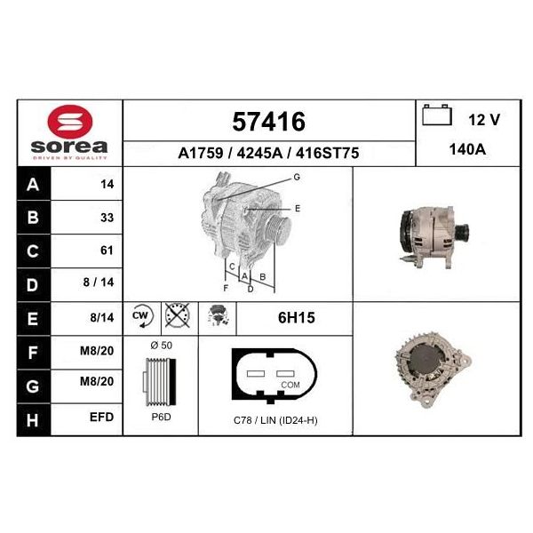 EAI Alternador - 57416