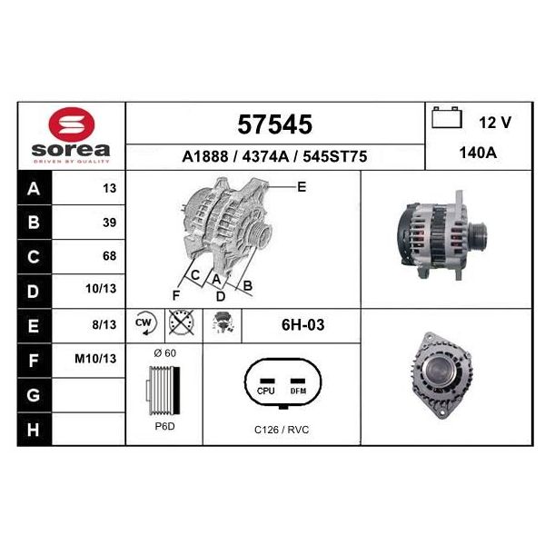 EAI Alternador - 57545