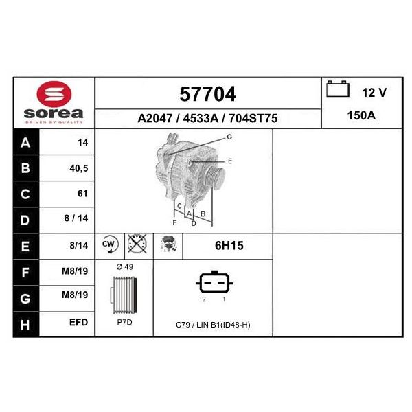 EAI Alternador - 57704