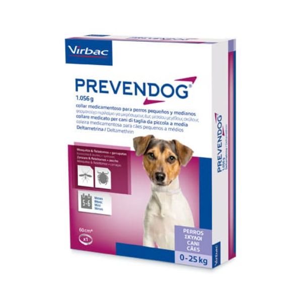 Virbac Prevendog Coleira Medicamentosa 0-25kg 60cm