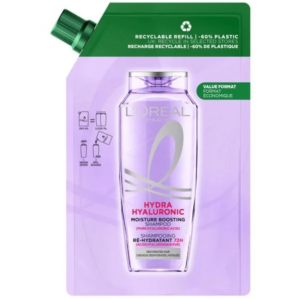 L'Oréal Paris Elvive Hidra Hialurónico Shampoo Cabelo Normal Recarga 500ml