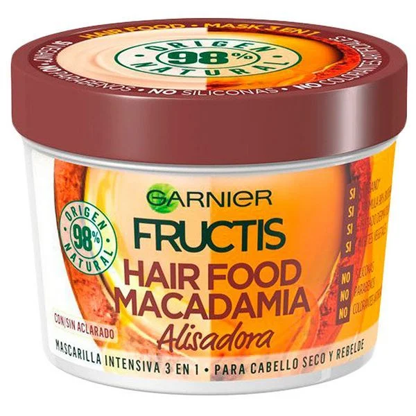 Garnier Fructis Macadamia Hair Food Máscara Alisadora Cabelo Rebelde 390ml