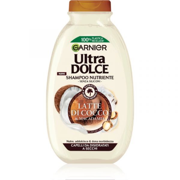 Garnier Ultra Doux Coconut And Macadamia Shampoo Suave para Uso Diário 250ml